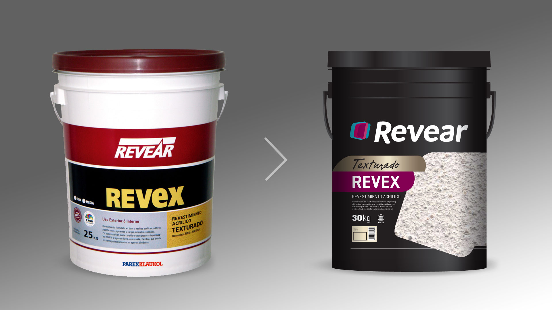 Pinturas Revear. Packaging design. Diseño de Packaging. ParexGroup